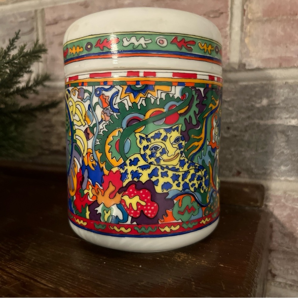 EUC-Vintage 1970’s Yves Saint Laurent Rive Gauche Ceramic Perfume Vanity Jar